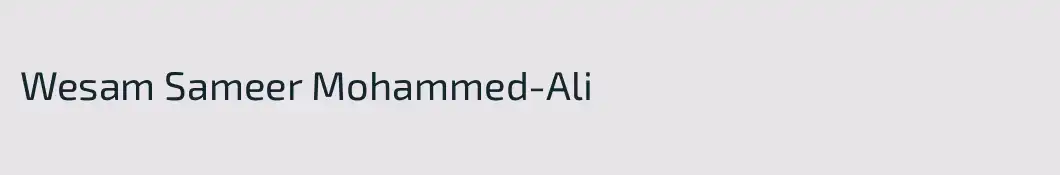 Wesam Sameer Mohammed-Ali